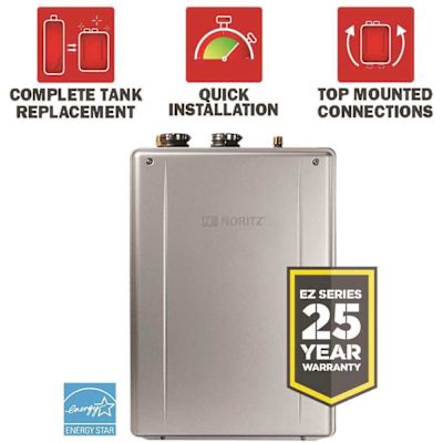 Noritz Eztr50 50 Gal Tankless Replacement Hi Effcy Nat Gas Water Heater Kit