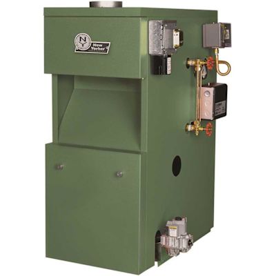 NEW YORKER CG-E Series Natural Gas-Fired Water Boiler with 105,000 BTU Input and 77,000 BTU Output