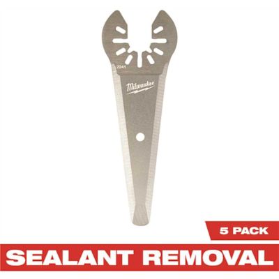 Milwaukee 3 in. Stainless Steel Tapered Sealant Cutting Multi-Tool Oscillating Blade (5-Piece)
