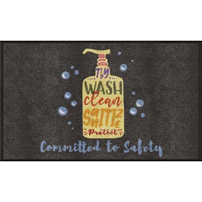 M+A Matting 3 ft. x 5 ft. Committed to Safety Floor Mat Vertical, Remind Customers You're Committed To Their Safety