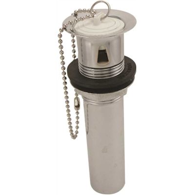 KEENEY 1-1/4 in. x 12 in. 22-Gauge Pop Up Plug Assembly with Stopper in Chrome (2-Piece)