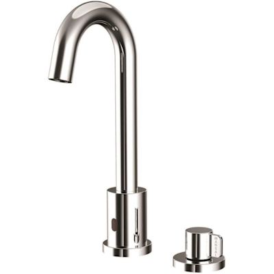 Speakman SENSORFLO Gooseneck Battery Powered Single Hole Touchless Bathroom Faucet with Manual Override in Polished Chrome