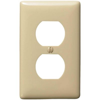 HUBBELL WIRING 1-Gang Duplex Wall Plate - Ivory