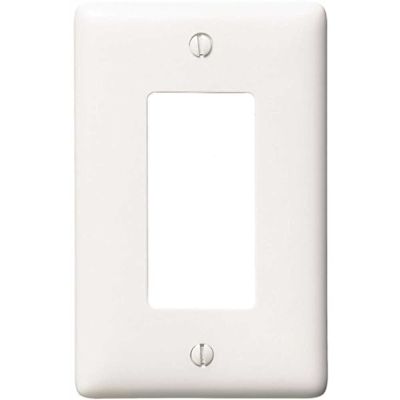 HUBBELL WIRING 1-Gang Medium Size Decorator Wall Plate - White