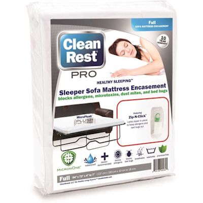 CLEAN REST Pro Sofa Bed Encasement Polyester Full Mattress Cover