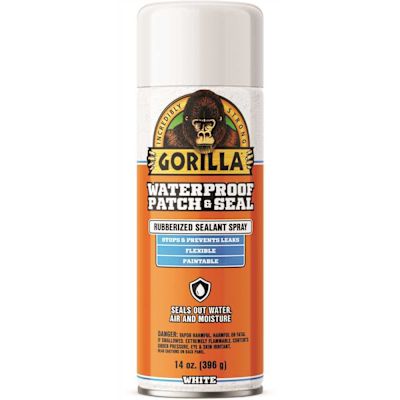 Gorilla 14 oz. Waterproof Patch and Seal Rubberized Sealant White Spray Paint(Case of 6)