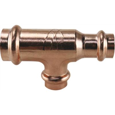 Apollo 3/4 in. x 1/2 in. x 1/2 in. Copper Press Reducing Tee Fitting