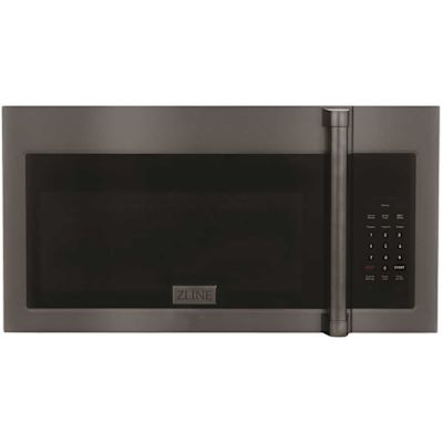ZLINE Kitchen and Bath 30 in. 300 CFM 900-Watt Over the Range Microwave Oven in Black Stainless Steel & Traditional Handle