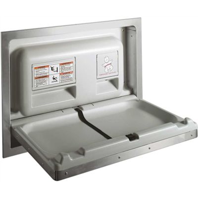 ASI Recessed Horizontal Baby Changing Station in Stainless Steel
