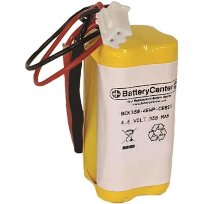 4.8-Volt 350 mAh Nickel Cadmium/NiCad Replacement Rechargeable Battery for Emergency Lighting