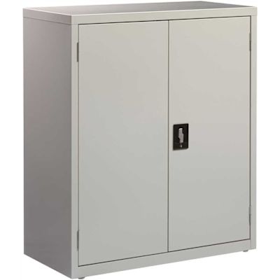 Hirsh 36 in. W x 42 in. H x 18 in. D 3-Shelf Steel Freestanding Storage Cabinet in Light Gray