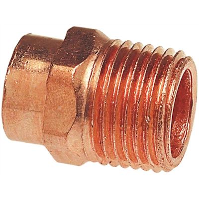 NIBCO 1 in. Copper Pressure Cup x MIP Adapter Fitting