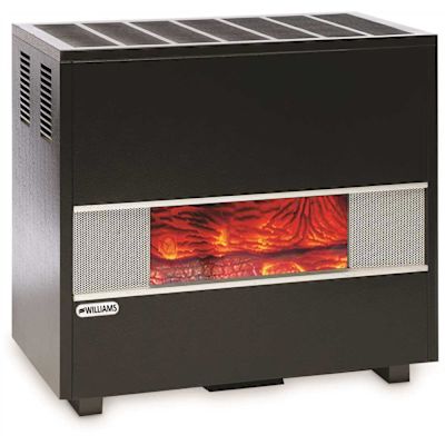 Williams 50,000 BTU Fireplace Front Liquid Propane Gas Room Heater