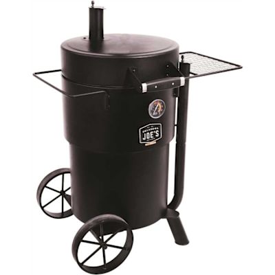 OKLAHOMA JOE'S Bronco Charcoal Drum Smoker Grill in Black with 284 sq. in. Cooking Space