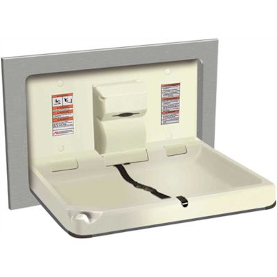 ASI Horizontal Recessed Baby Changing Station in Stainless Steel