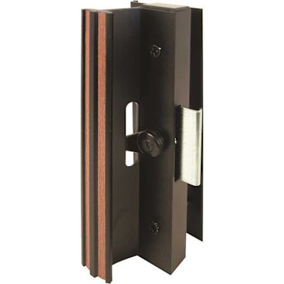 Prime-Line Aluminum Black Sliding Glass Door Handle Set Clamp Style Surface Mount (1-Set)