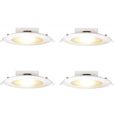 Feit Electric 6 in. 1200 Lumens Selectable CCT Dimmable Integrated LED Canless Recessed Light Kit, White 4-Pack