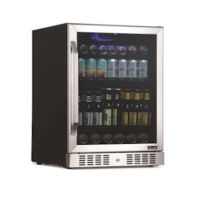 NewAir 24 In. 177-Can Capacity Built-In/Freestanding Beverage Refrigerator (Stainless Steel)