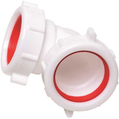 Oatey 1-1/2 in. 90 Degree Plastic Double Slip-Joint Sink Drain Elbow Pipe, White