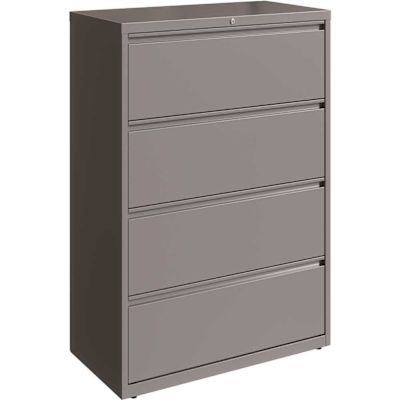 36 in. W 4-Drawer Arctic Silver Metal Lateral File Cabinet for Home and Office,Holds Letter,Legal and A4 Hanging Folders
