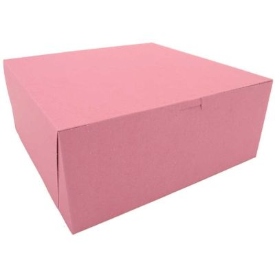 Southern Champion Tray Pink Non-Window Bakery Box 12 x 12 x 5" (100 per case)
