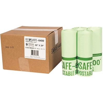 Ecosafe Compostable Can Liner 1.00 mL 30 In. X 39 In. Heavy Duty (96-Case)