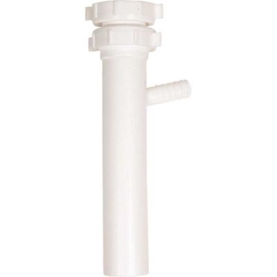 Oatey 1-1/2 in. x 8-1/4 in. Plastic Slip-Joint Sink Drain Tailpiece with High-Line Branch