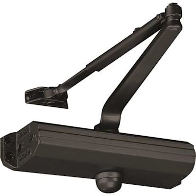 Norton 1601 Series Grade 1 Size 1 to Size 6 Sprayed Black Finish Non-Handed Regular Arm Surface Door Closer