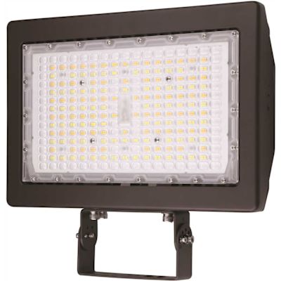 150-Watt Yoke Mount Line Voltage Bronze Outdoor Integrated LED Landscape Flood Light, Selectable CCT 3000/4000/5000K