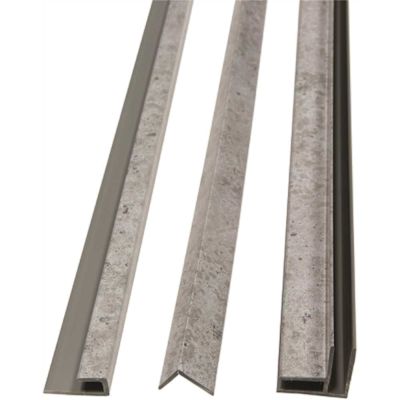PALISADE Frost Nickel 94 in. Vinyl Backsplash Accessory Trim Kit