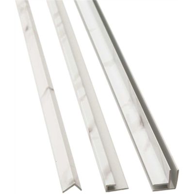 PALISADE Carrara Marble 94 in. Vinyl Backsplash Accessory Trim Kit