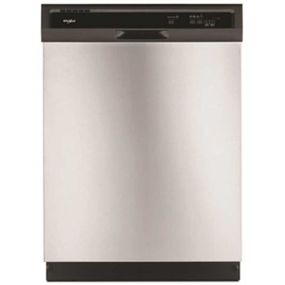 Whirlpool 24 in. Front Control Standard Built-In Dishwasher with 1-Hour Wash Cycle, Soil Sensor, and Quiet Operation