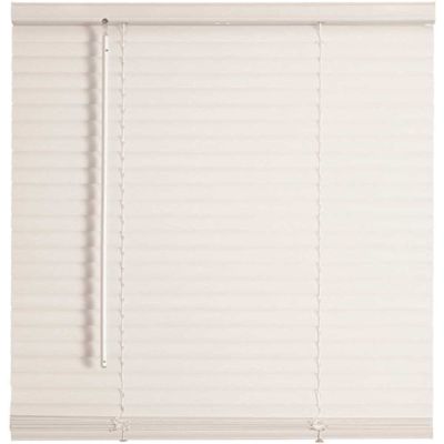 Champion TruTouch White Cordless Light Filtering Vinyl Mini Blinds with 1 in. Slats 43 in. W x 72 in. L