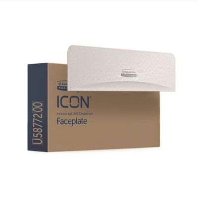 Faceplate (58772), White Mosaic Design, for Coreless Standard Roll Toilet Paper Dispenser 2 Roll Horizontal