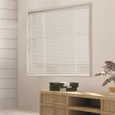 The Home Depot TruTouch 35x72" Cordless 1" Deluxe Vinyl Mini Blind White