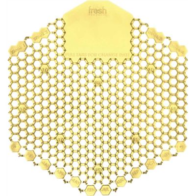 FRESH PRODUCTS Fresh Products Wave 3d Urinal Deodorizer Screen, Yellow, Citrus, Box Of 10