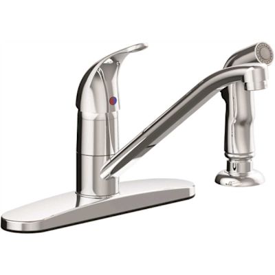 Seasons Premier Single-Handle Kitchen Faucet with Side Sprayer in Chrome