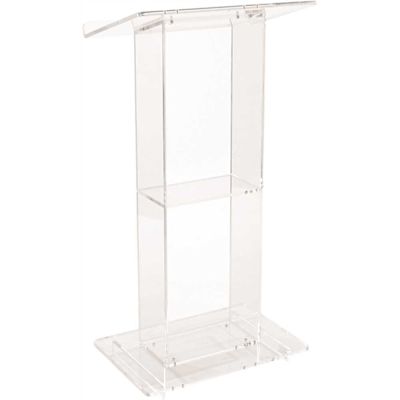 Oklahoma Sound Clear Acrylic Lectern with Shelf