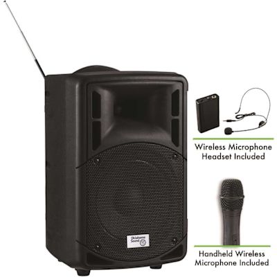 Oklahoma Sound 40 Watt Wireless PA System with Wireless Headset Mic
