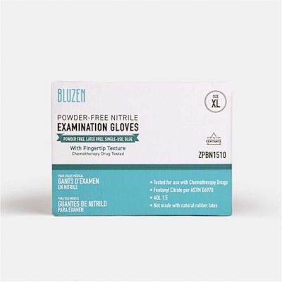 SAFETY WERCS Extra Large Blue 5.5 MIL Examination Nitrile Gloves 1000-Count Case
