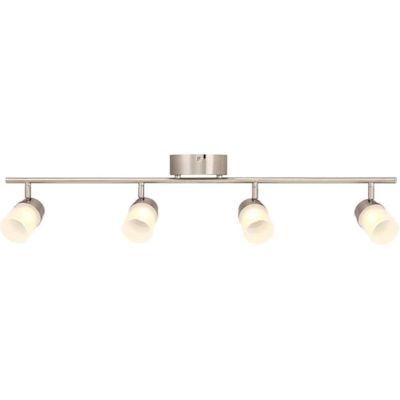 EnviroLite 2.6 ft. 4-Light Brushed Nickel Integrated LED Fixed Track Lighting Kit
