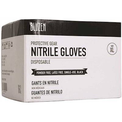 SAFETY WERCS Extra Large Black Industrial 4 Mil Nitrile Gloves (1000 Count Case)