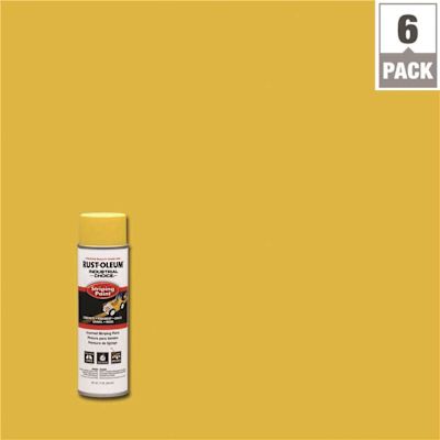 Rust-Oleum Industrial Choice 18 oz. Inverted Striping Spray Paint in Yellow