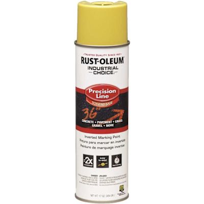 Rust-Oleum Industrial Choice 17 oz. M1600 Flat High Visibilty Yellow Inverted Marking Spray Paint