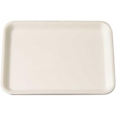 PrimeSource 9.25 in. x 7.25 in. x .5 in. White Disposable Foam Meat & Poultry Trays (500 per case)