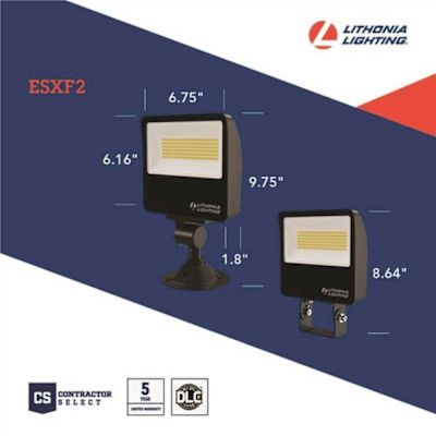 Contractor Select ESXF2 Bronze Outdoor Integrated LED Flood Light with Switchable Lumens and CCT