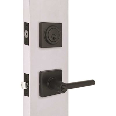 Modern Deadbolt and Entry Combo Pack 2-3/8" and 2-3/4" Backset Grade 3 Matte Black