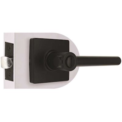 Modern Privacy Door Lever 2-3/8" and 2-3/4" Backset Grade 3 Matte Black