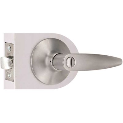 Shield Security Straight Privacy Door Lever 2-3/8" and 2-3/4" Backset Grade 3 Satin Chrome 6-Pack