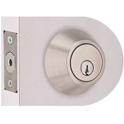 Single Cylinder Deadbolt 2-3/8" and 2-3/4" Backset Grade 3 Satin Stainless Steel